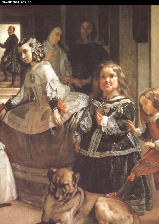 VELAZQUEZ, Diego Rodriguez de Silva y Detail of Palace handmaiden